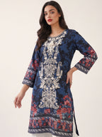 Vintage Floral Cotton Lawn Kurti